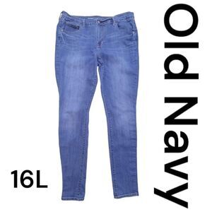 Old Navy Curvy Mid-Rise Women’s Blue Jeans Size 16 Long Tapered Altered